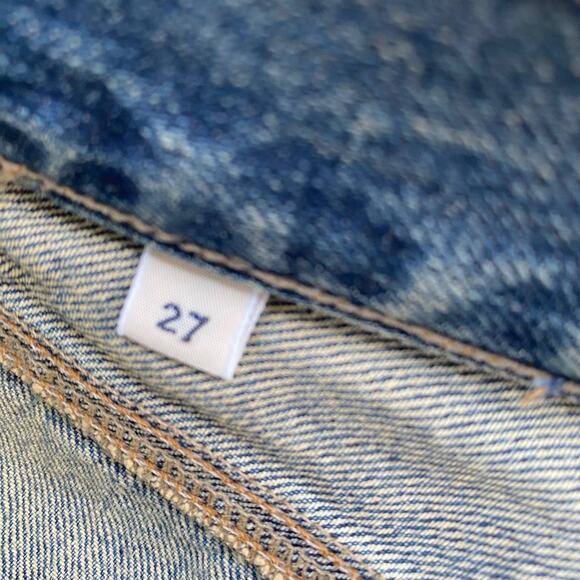 New Citizens of Humanity Premium Vintage Greenpoint Cut Off Denim Mini Skirt 27 - Picture 10 of 10